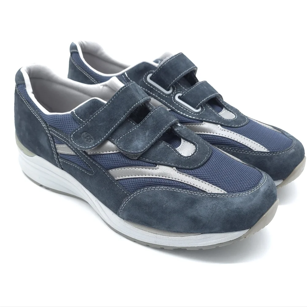 SAS Mens JV Mesh Walking Sneakers Size 16 M Blue Tripad Comfort Suede